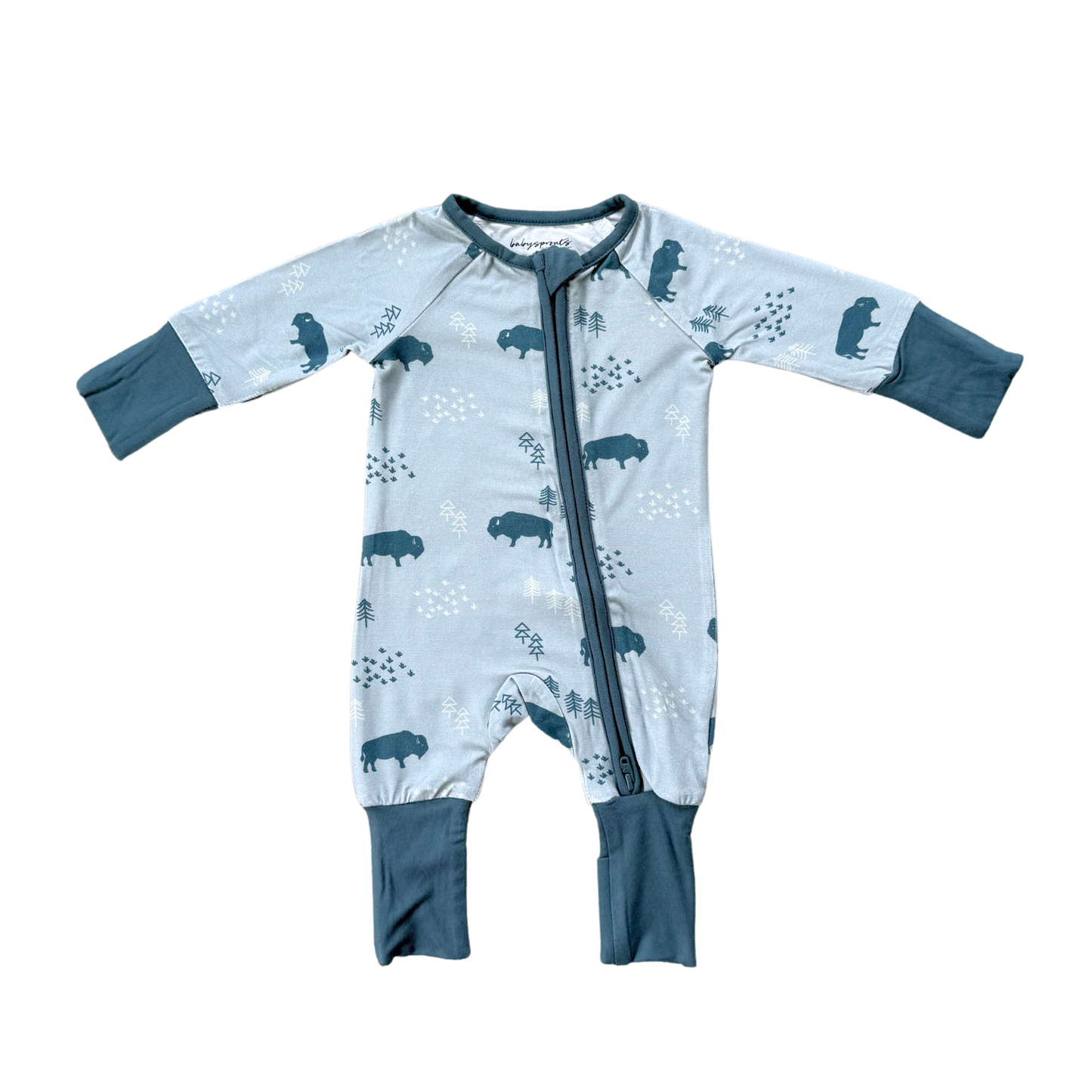 Long Sleeve Zip Romper Bamboo