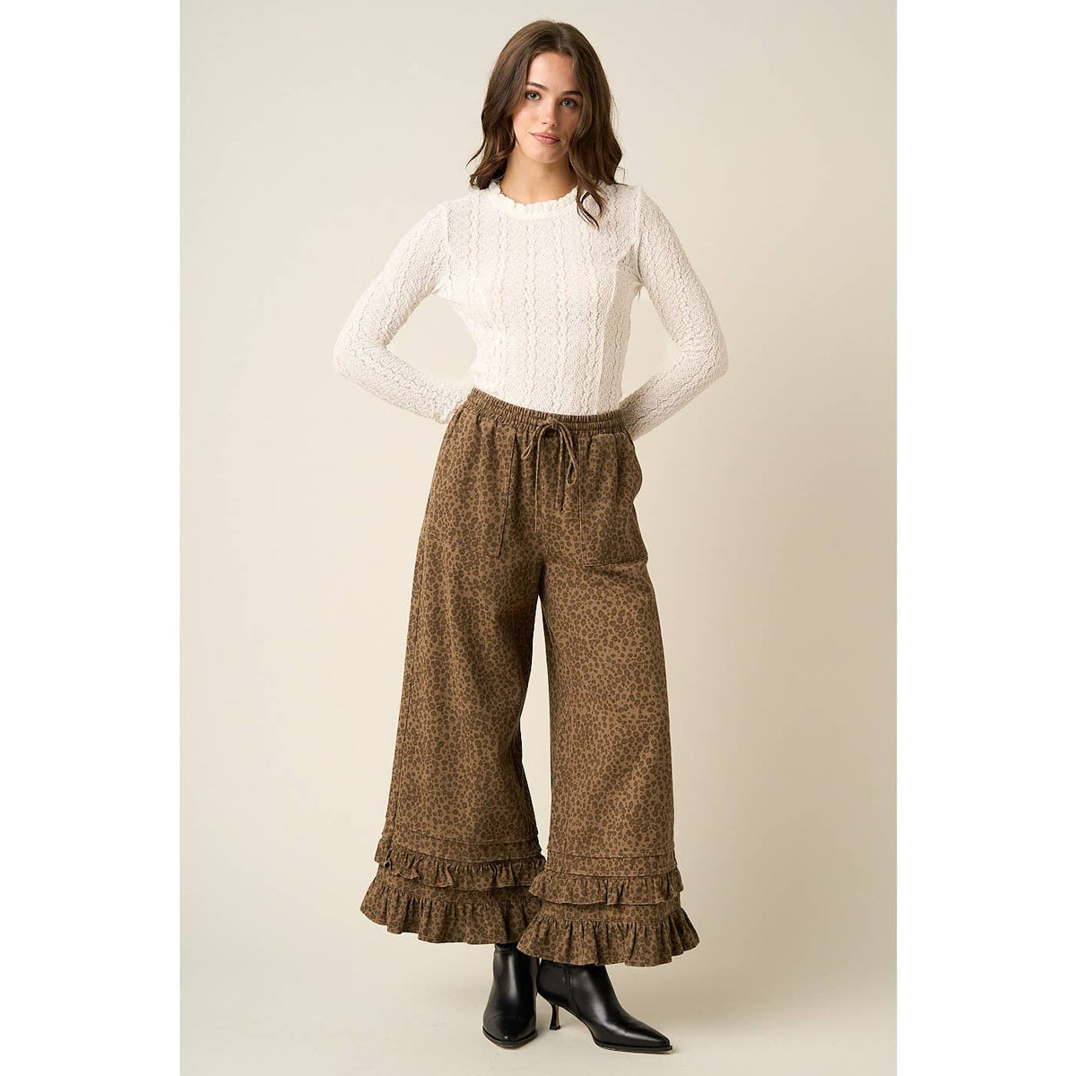 Victoria Ruffle Long Sleeve Top