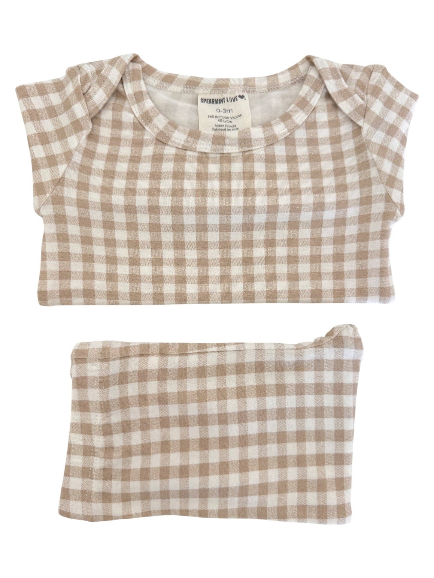 Everyday Baby Set, Tan Gingham