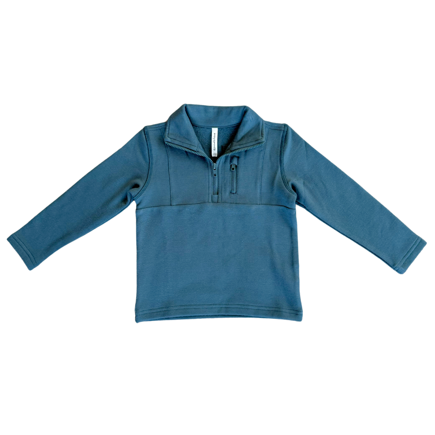 Boy's 3/4 Fleece Zip Sweatshirt Bamboo/Cotton