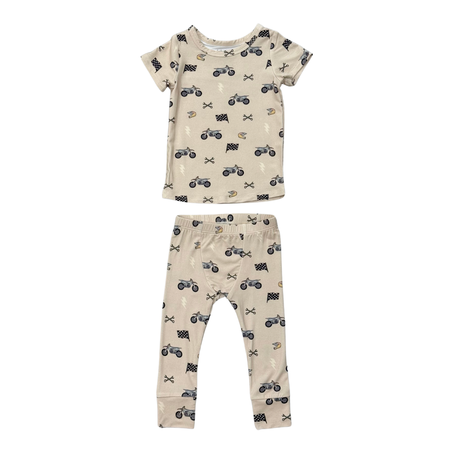 Dirt Bike Short Sleeve Lounge Set