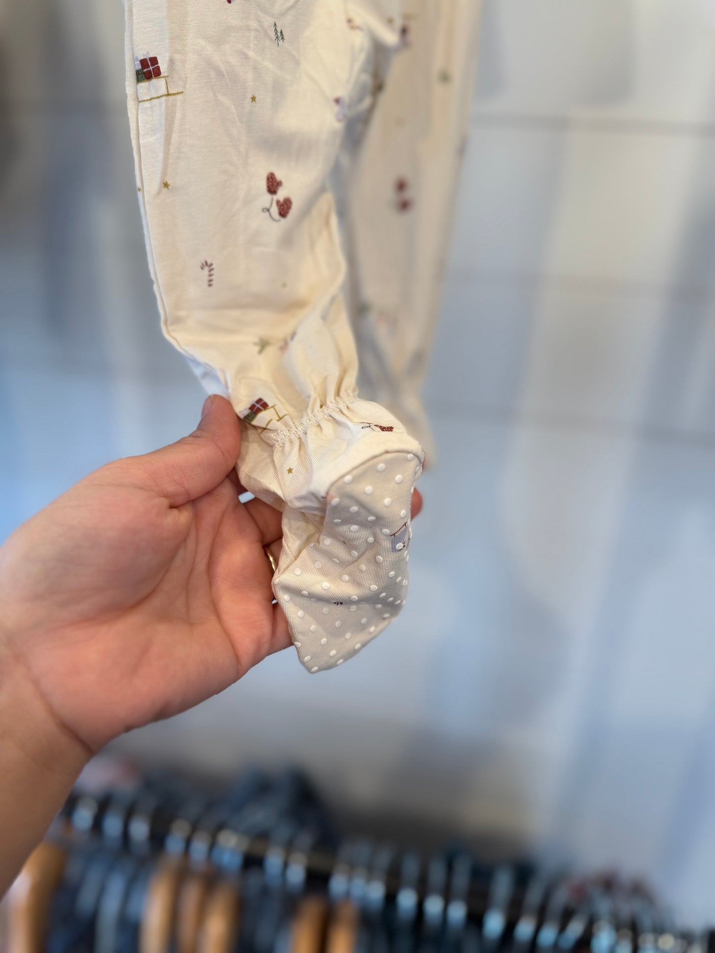 Quincy Mae Winter Wonderland Bamboo Zip Footie