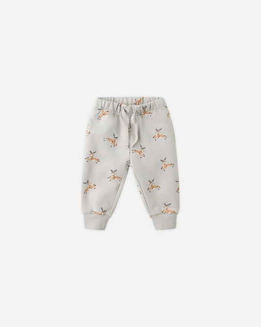Quincy Mae Reindeer Relaxed Fleece Sweatpant