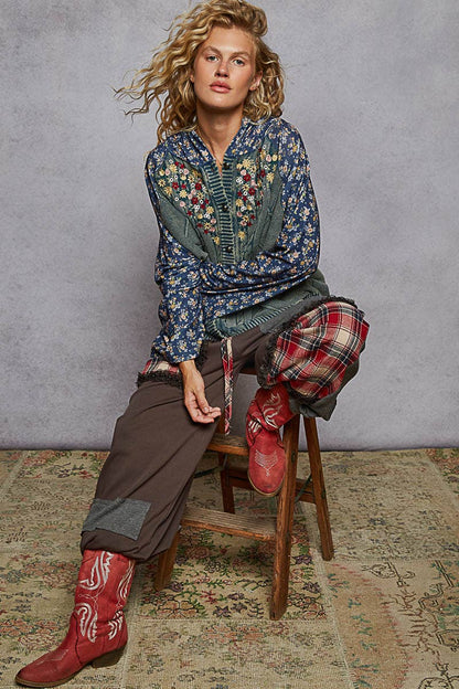 Embroidered Floral Knitted Sweater