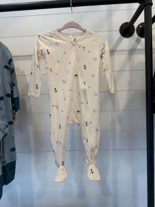 Quincy Mae Winter Wonderland Bamboo Zip Footie