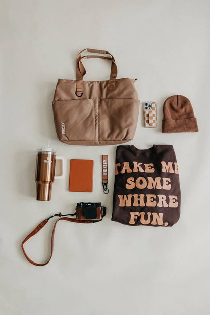 Tan Brixley Tote Bag
