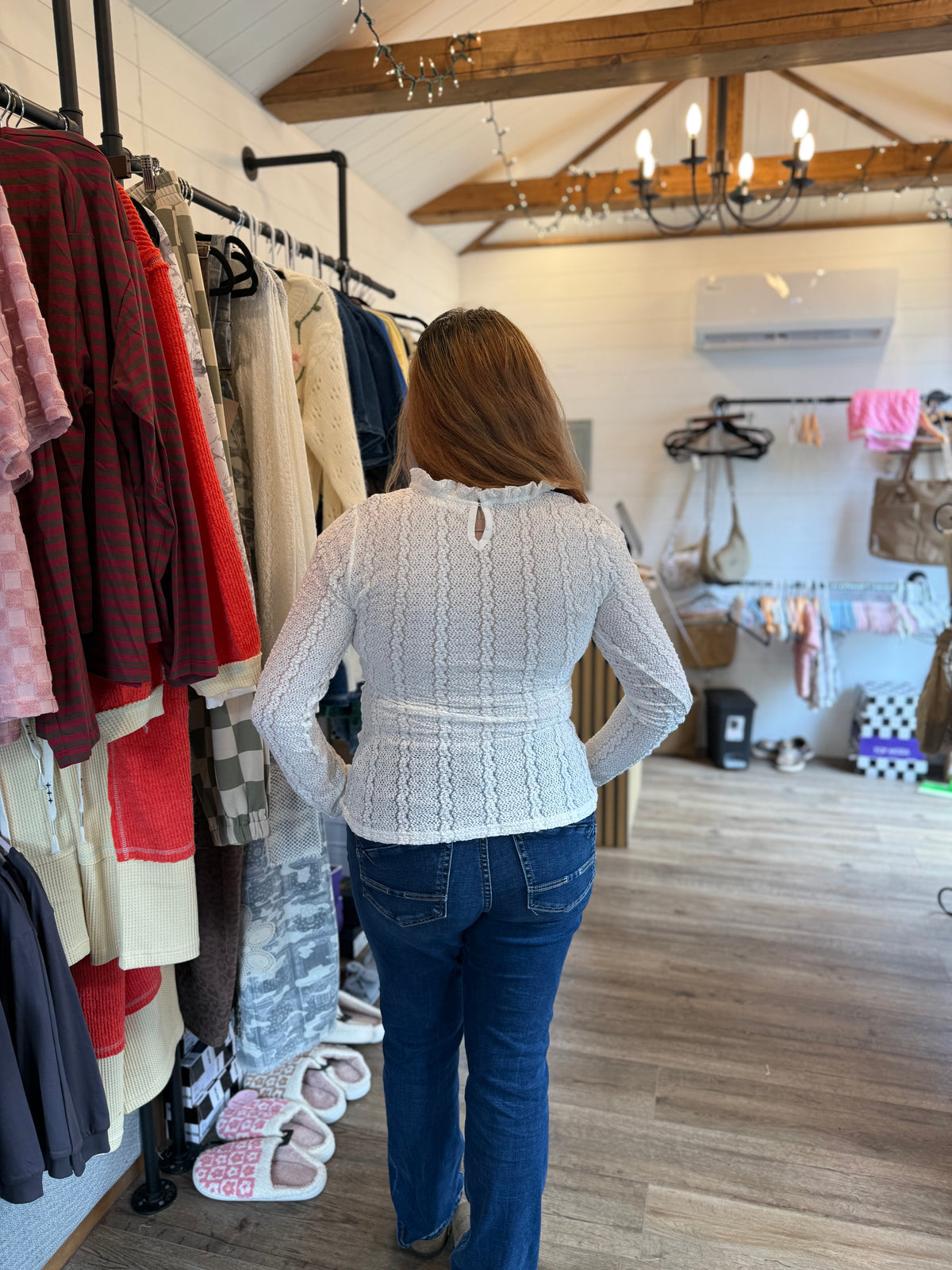 Victoria Ruffle Long Sleeve Top