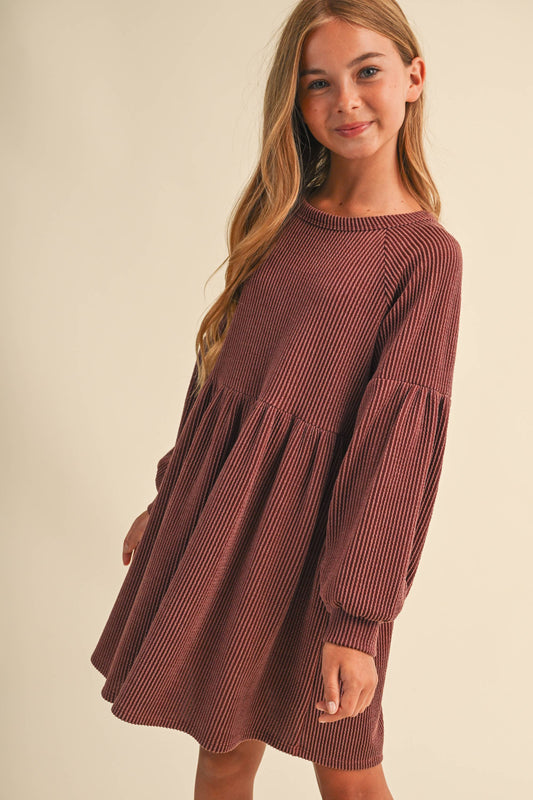 TWEEN GIRLS BABYDOLL KNIT DRESS