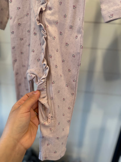 Quincy Mae Ruffle Jumpsuit Lilac Ditsy