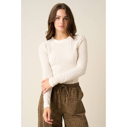 Victoria Ruffle Long Sleeve Top