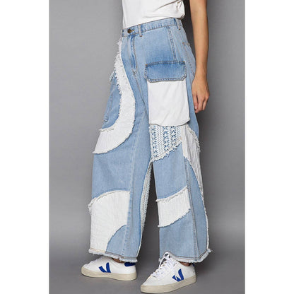 Wavy Straight Denim Pants