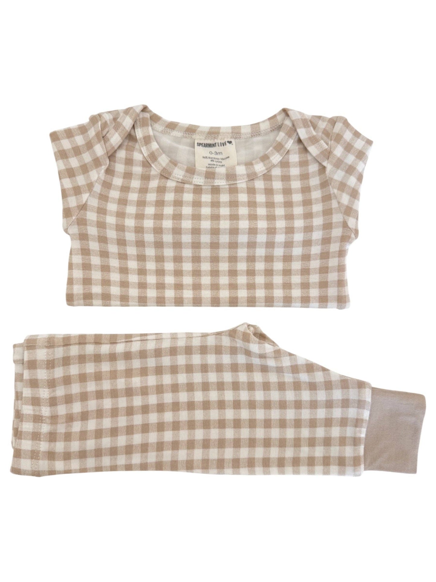 Everyday Baby Set, Tan Gingham