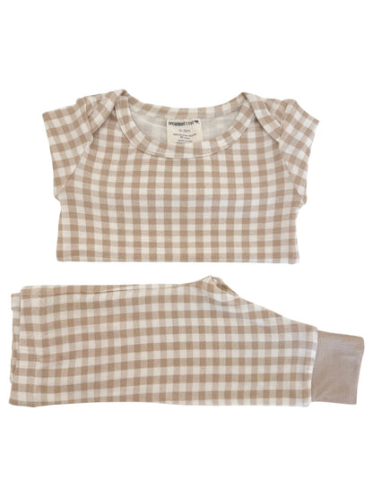 Everyday Baby Set, Tan Gingham