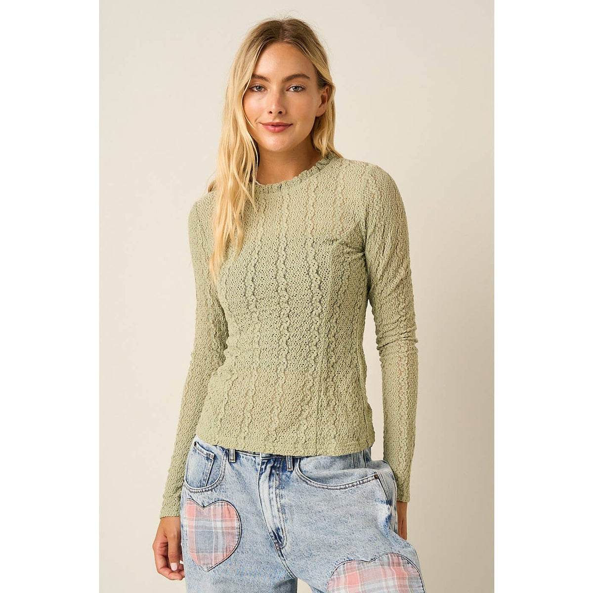 Victoria Ruffle Long Sleeve Top