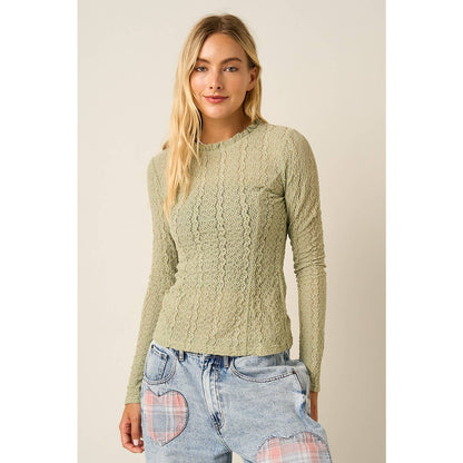 Victoria Ruffle Long Sleeve Top