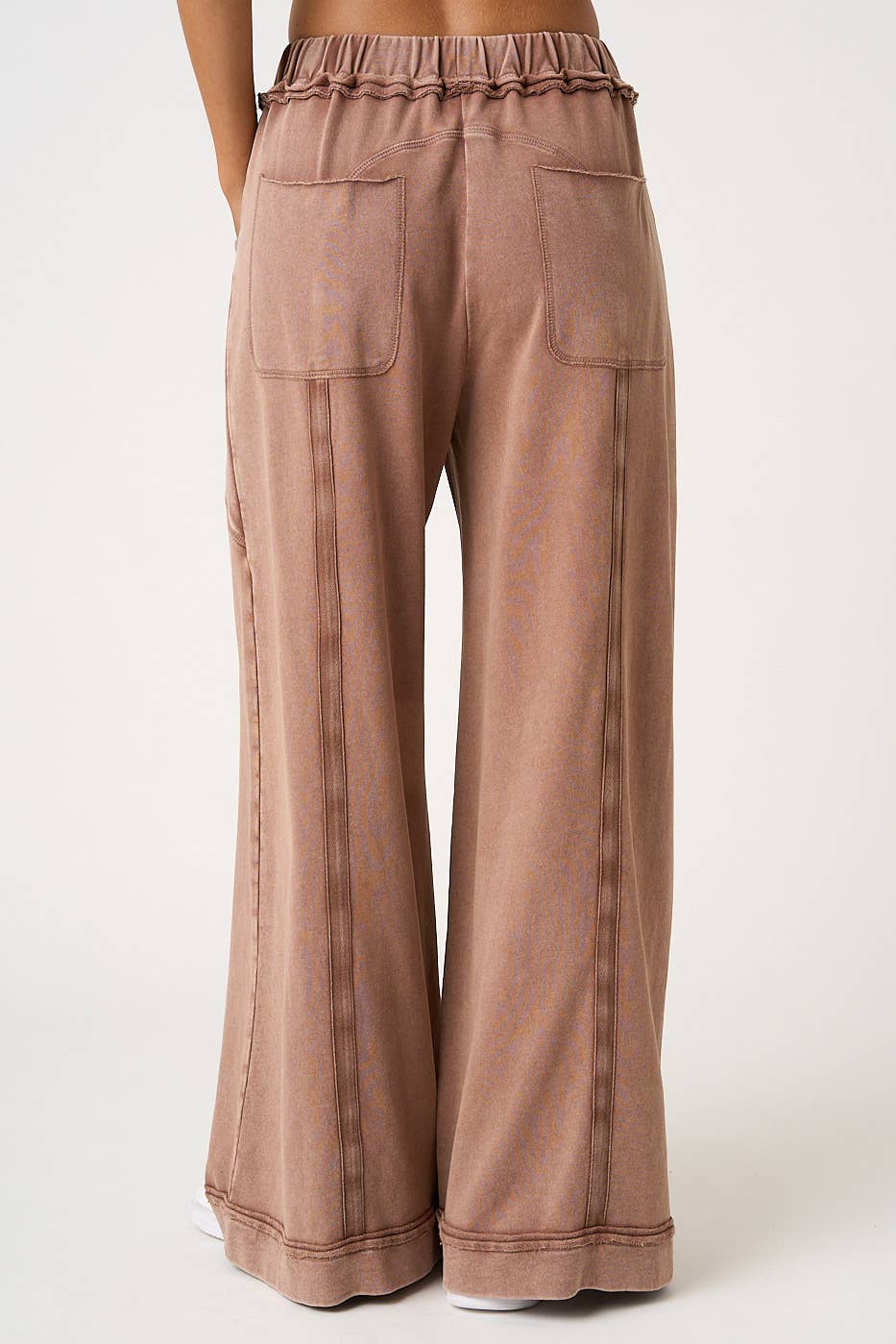 MINERAL WASH WIDE LEG PANTS