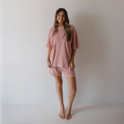 Women's Terry Short Set | Sea Pink