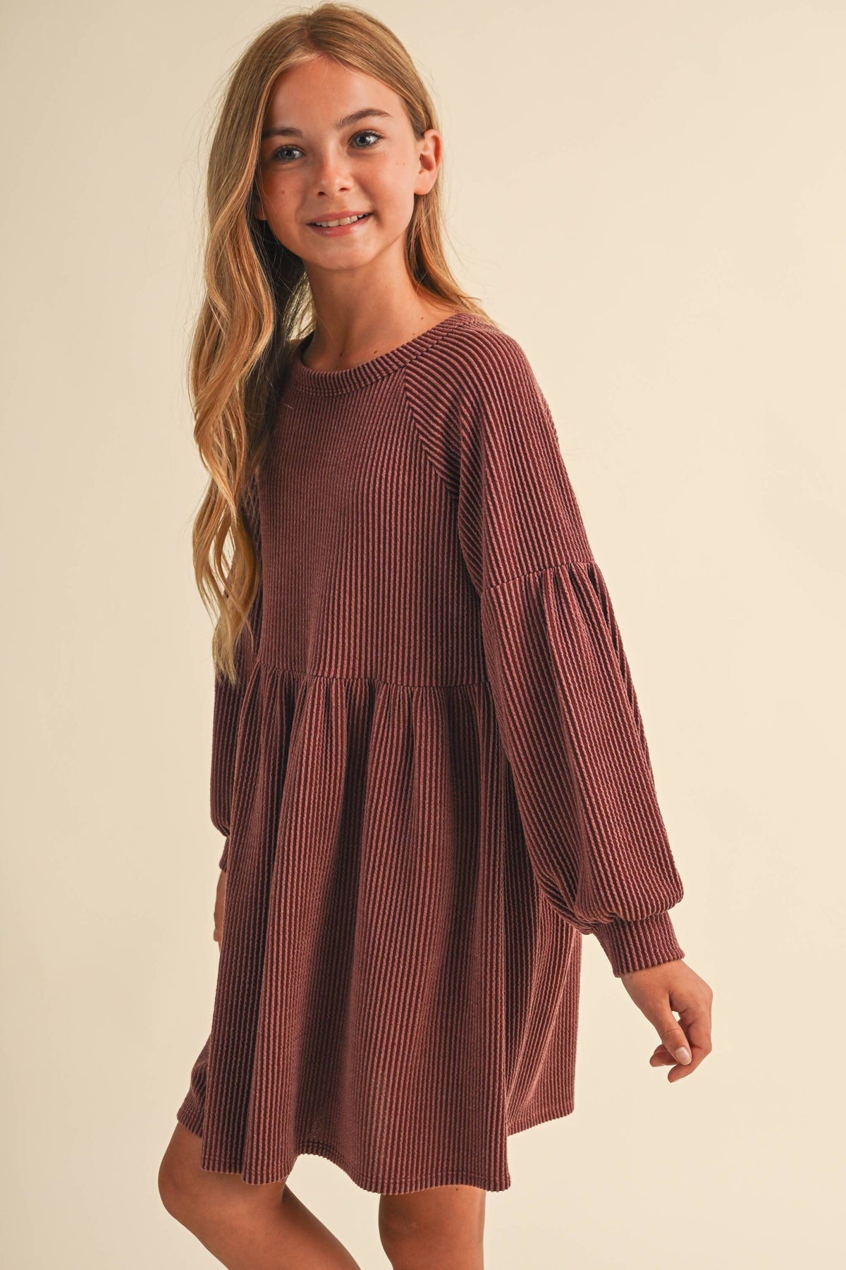 TWEEN GIRLS BABYDOLL KNIT DRESS