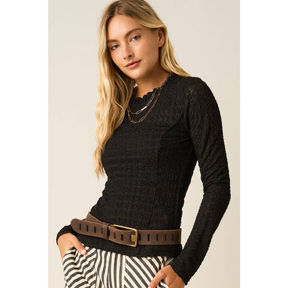 Victoria Ruffle Long Sleeve Top