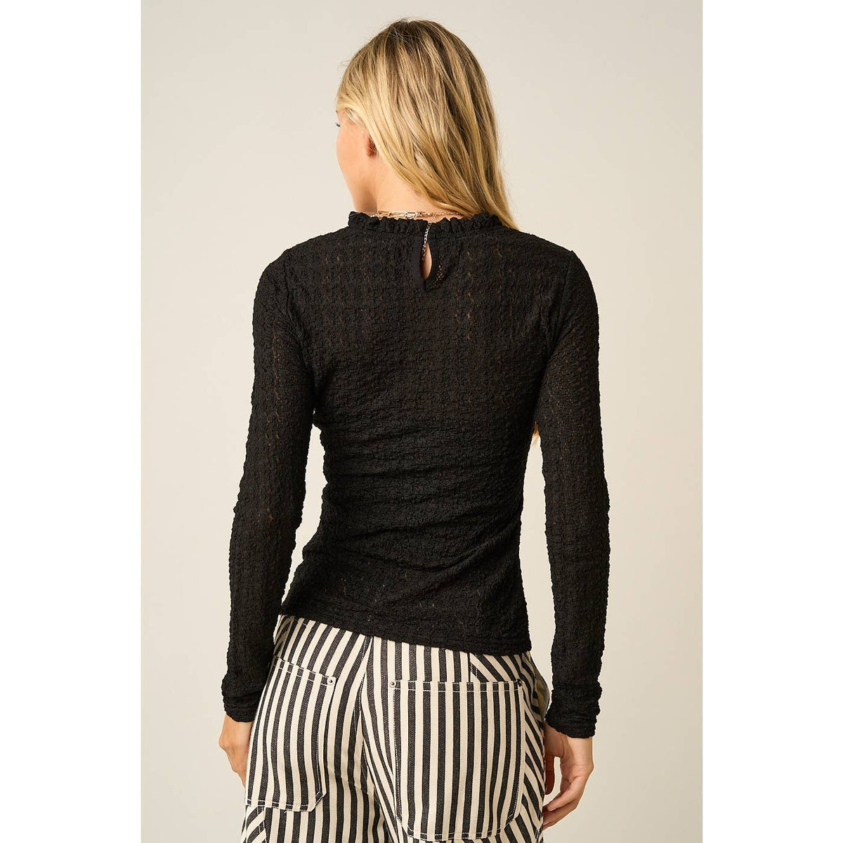 Victoria Ruffle Long Sleeve Top