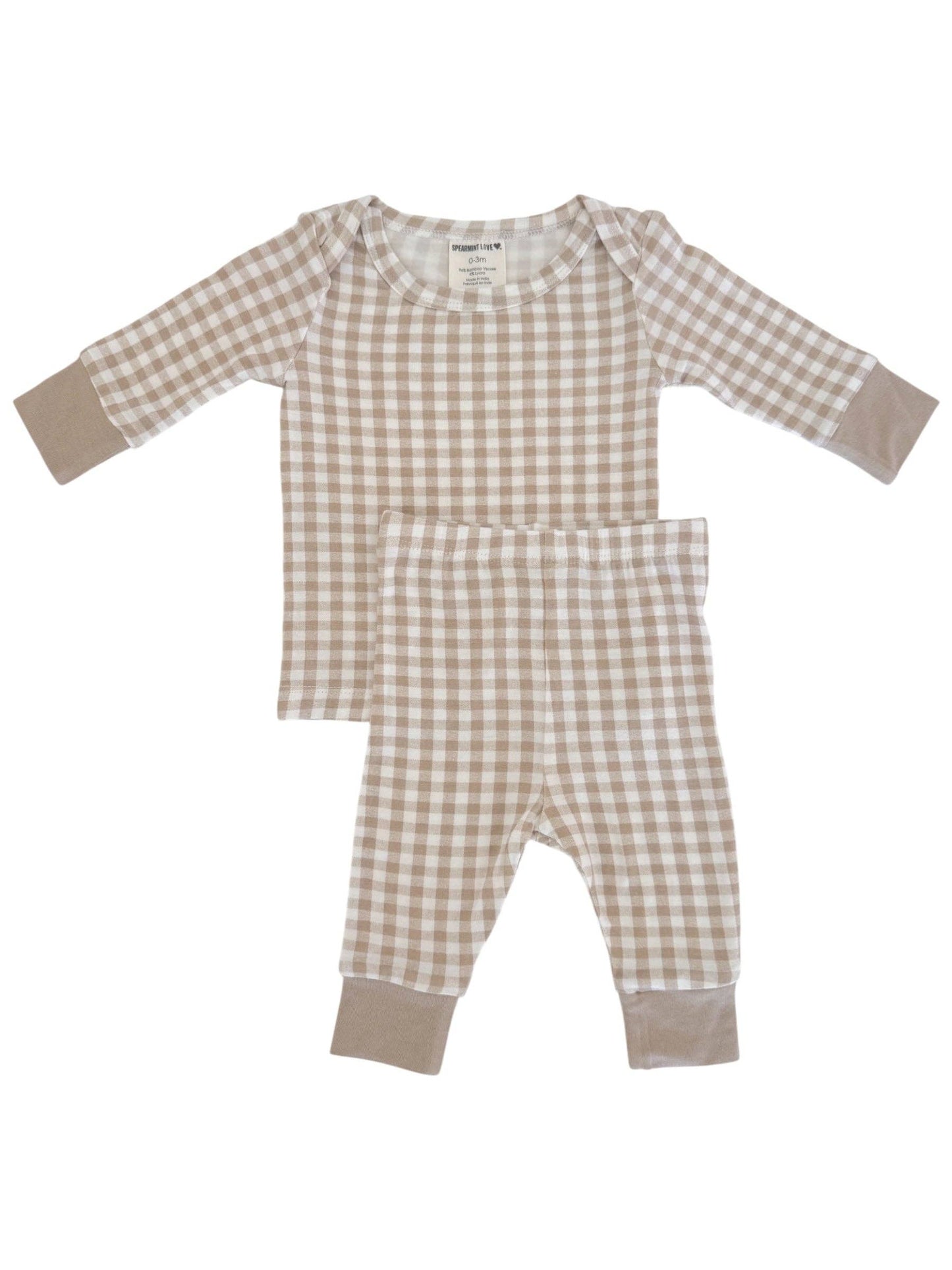 Everyday Baby Set, Tan Gingham