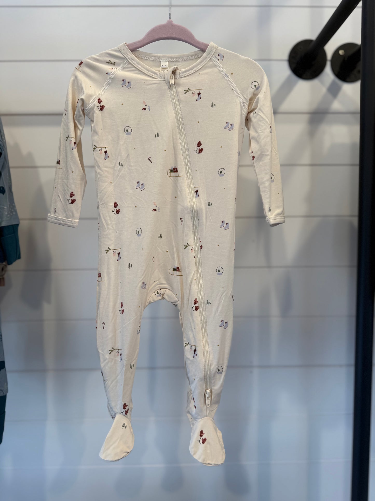 Quincy Mae Winter Wonderland Bamboo Zip Footie