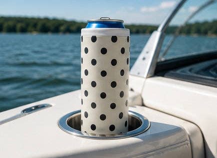Hard Cooling Can in Cream Polka Dot