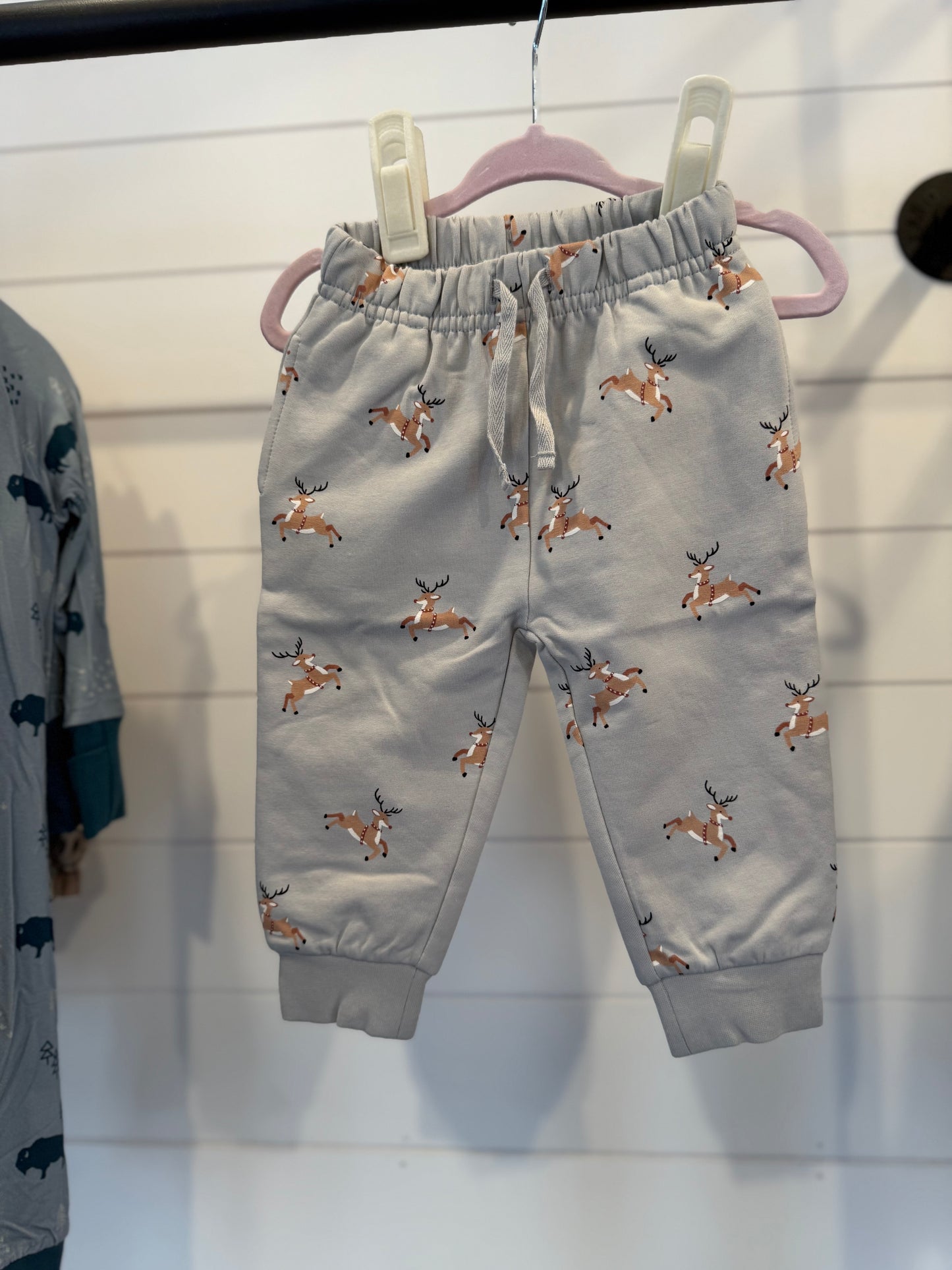 Quincy Mae Reindeer Relaxed Fleece Sweatpant