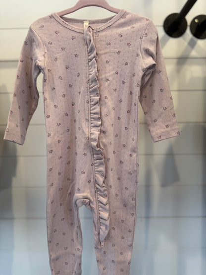 Quincy Mae Ruffle Jumpsuit Lilac Ditsy