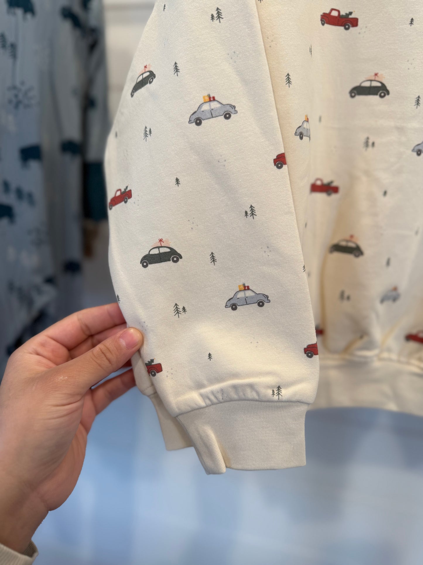 Quincy Mae Christmas Cars Relaxed Fleece Sweatshirt