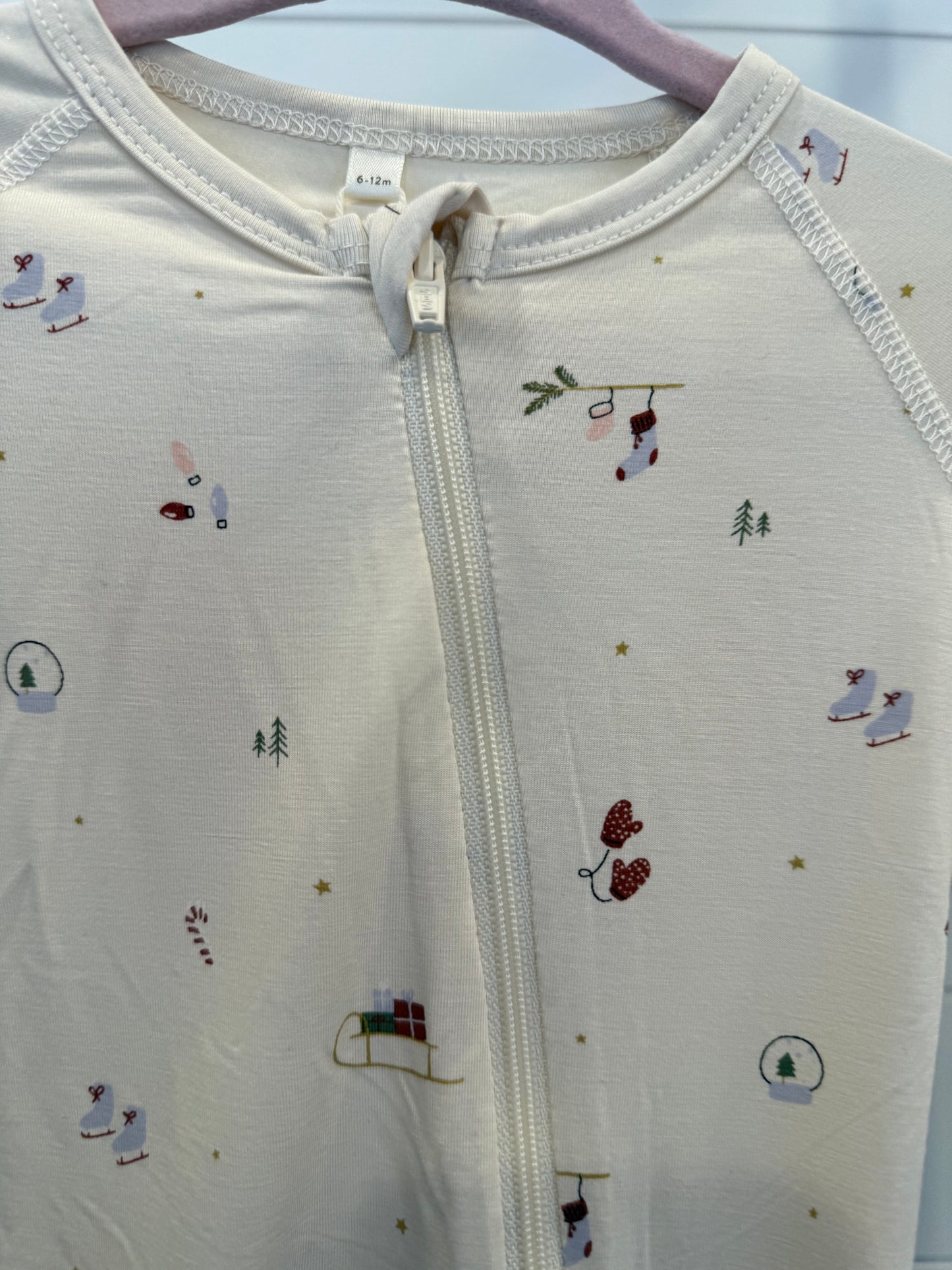 Quincy Mae Winter Wonderland Bamboo Zip Footie