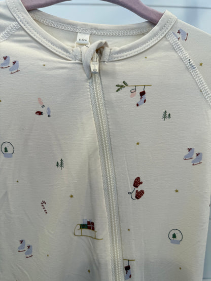 Quincy Mae Winter Wonderland Bamboo Zip Footie