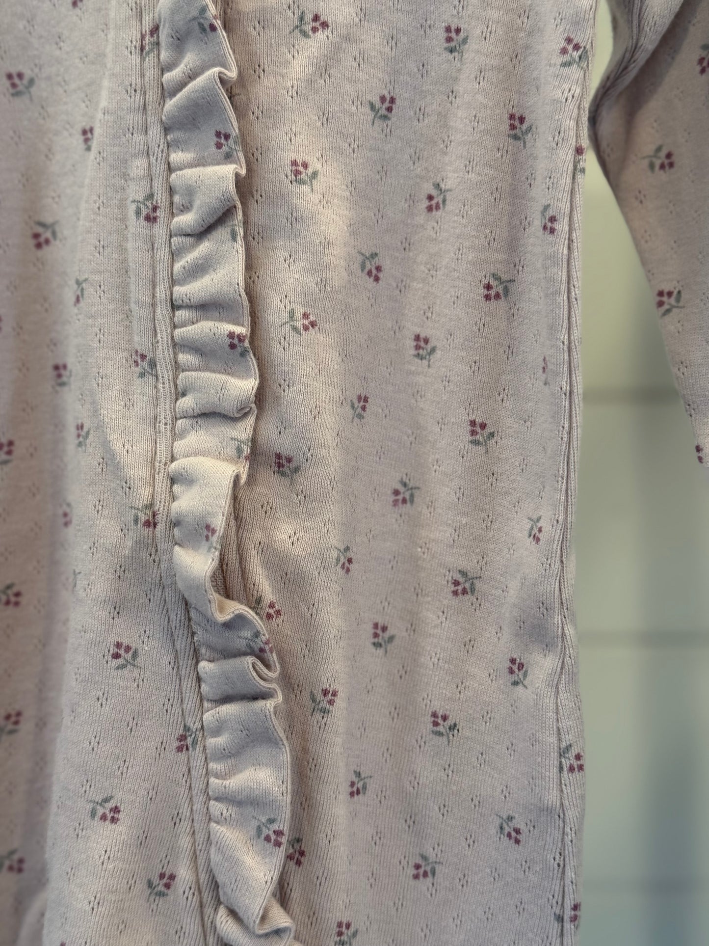 Quincy Mae Ruffle Jumpsuit Lilac Ditsy