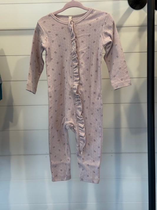 Quincy Mae Ruffle Jumpsuit Lilac Ditsy