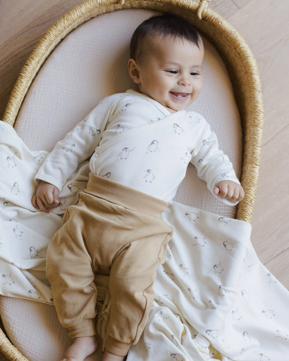 Quincy Mae Penguins Body Suit + Pant Set