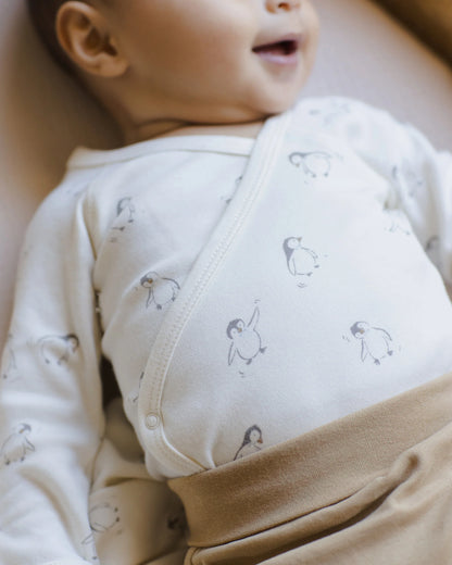 Quincy Mae Penguins Body Suit + Pant Set