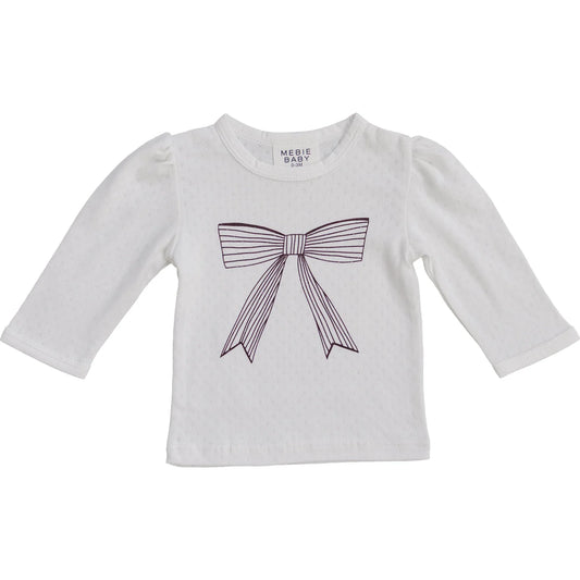 Bow Pointelle Long Sleeve