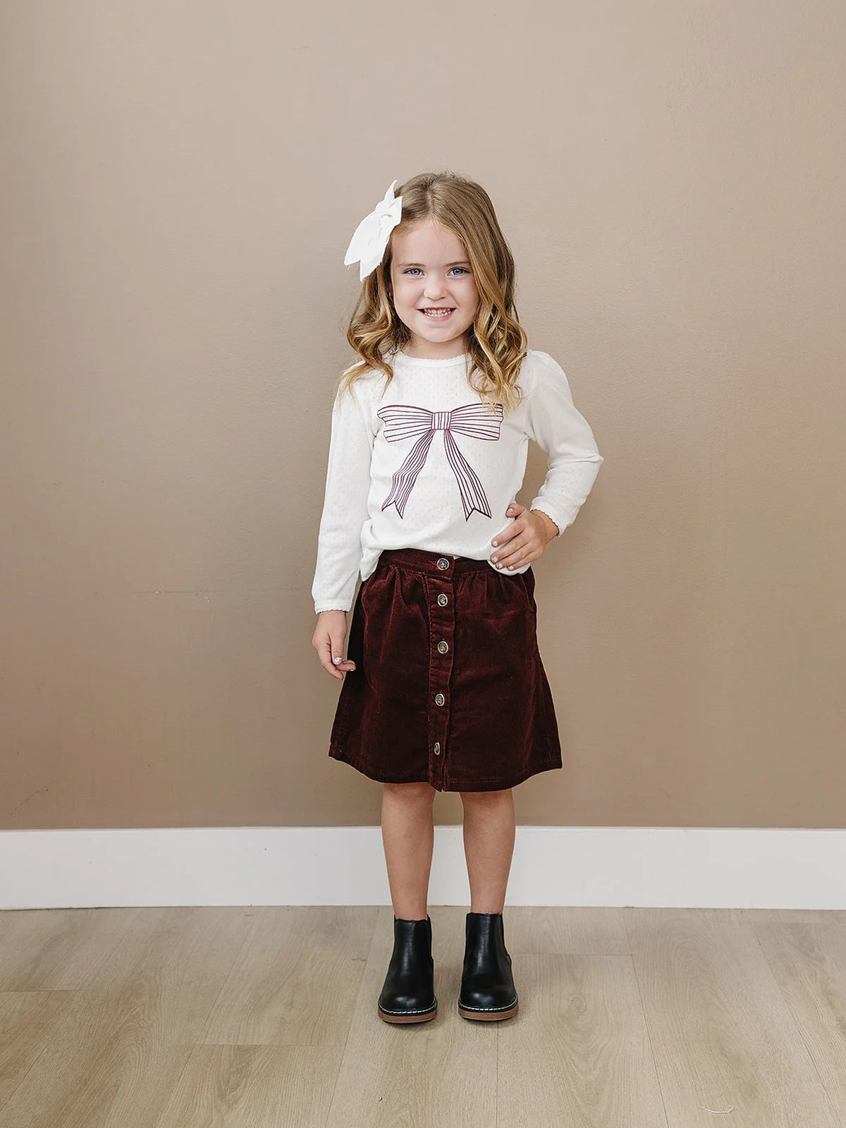 Bow Pointelle Long Sleeve