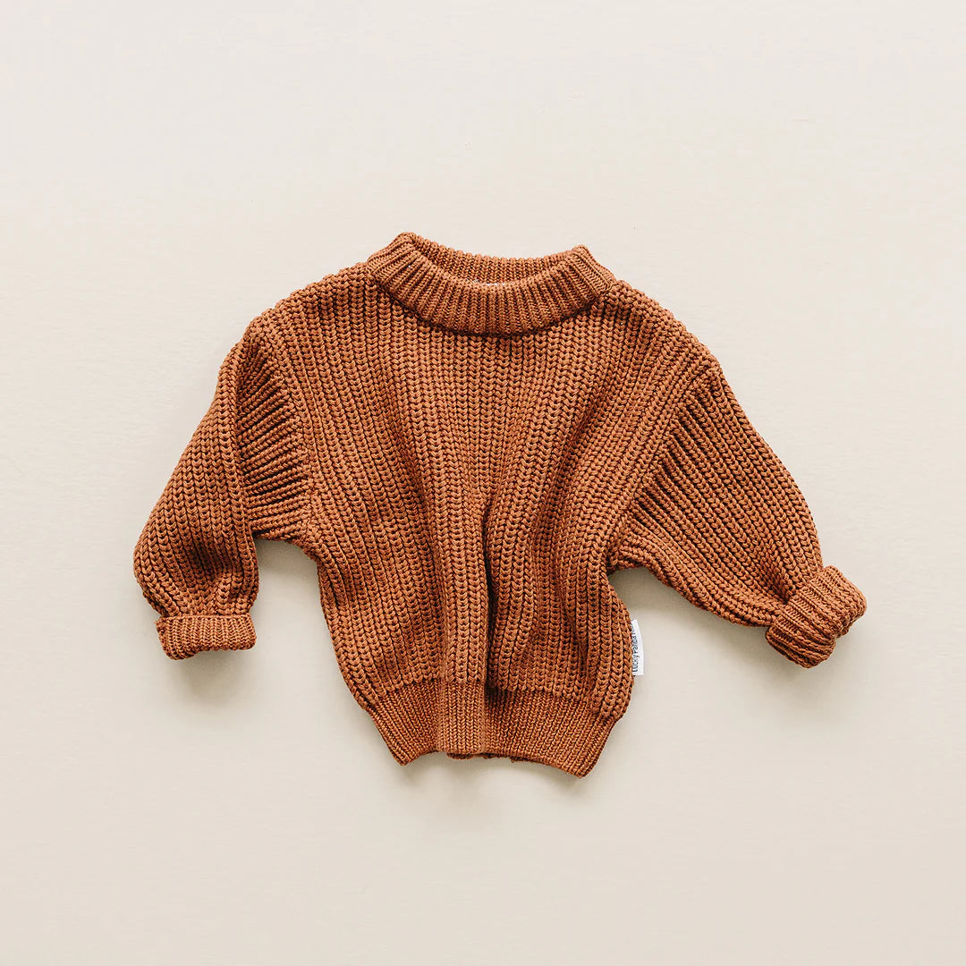 Rust Chunky Knit Sweater