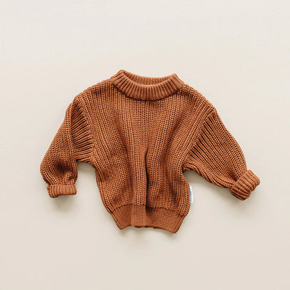 Rust Chunky Knit Sweater