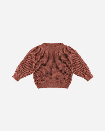 Quincy Mae Cranberry Chunky Knit Sweater