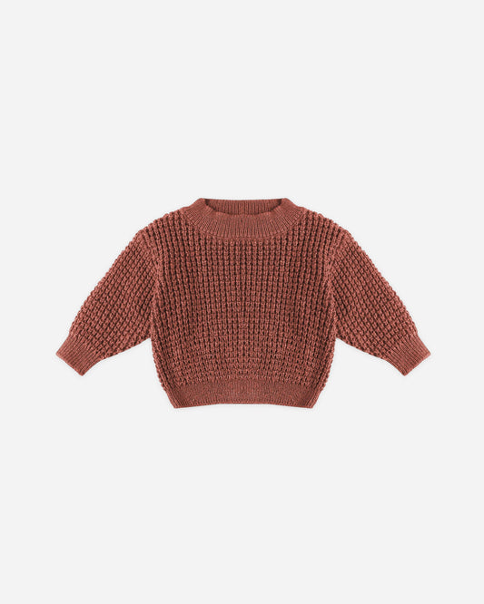 Quincy Mae Cranberry Chunky Knit Sweater