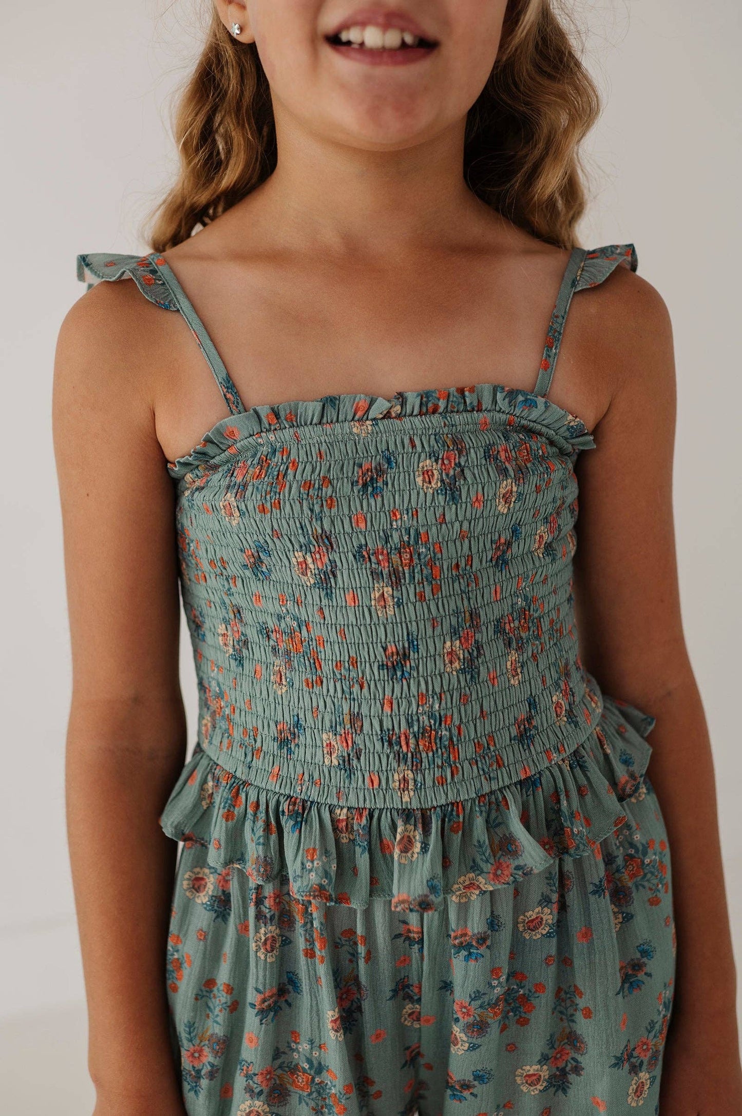 Olivia Smocked Jumpsuit