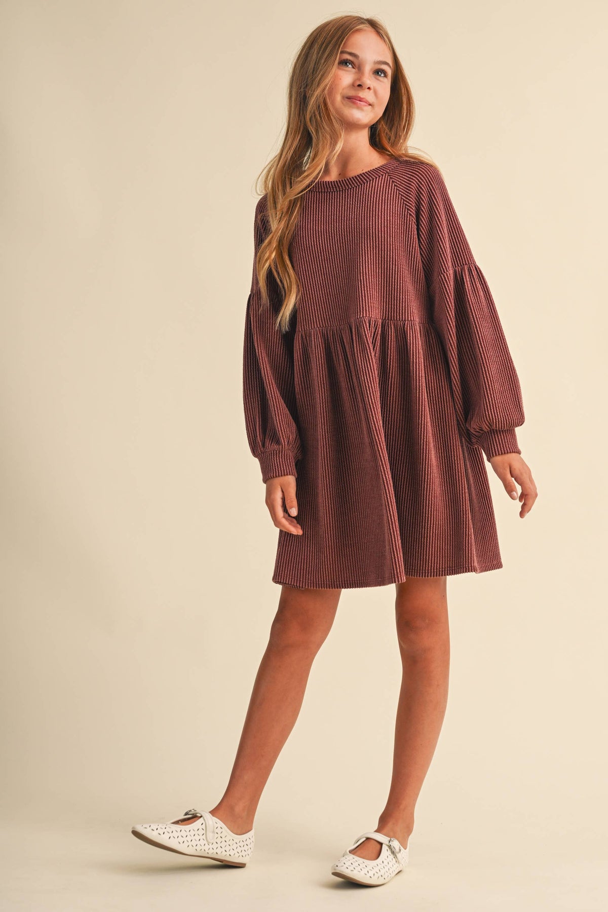 TWEEN GIRLS BABYDOLL KNIT DRESS
