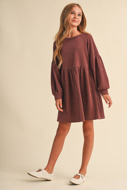 TWEEN GIRLS BABYDOLL KNIT DRESS