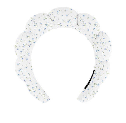 Blue Floral “Get Ready With Me” Skincare Headband