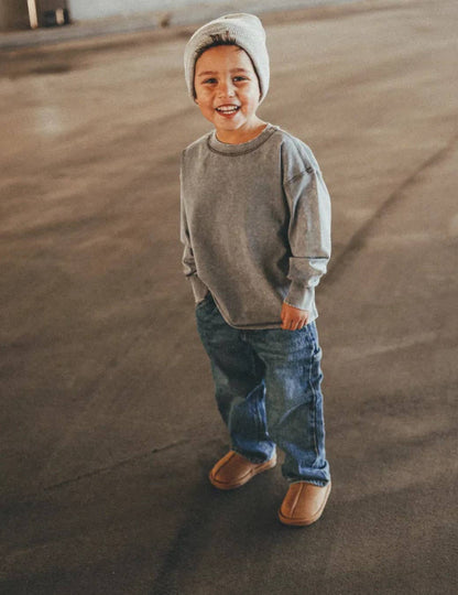 Toddler Sleet Stone-Wash Long Sleeve Tee