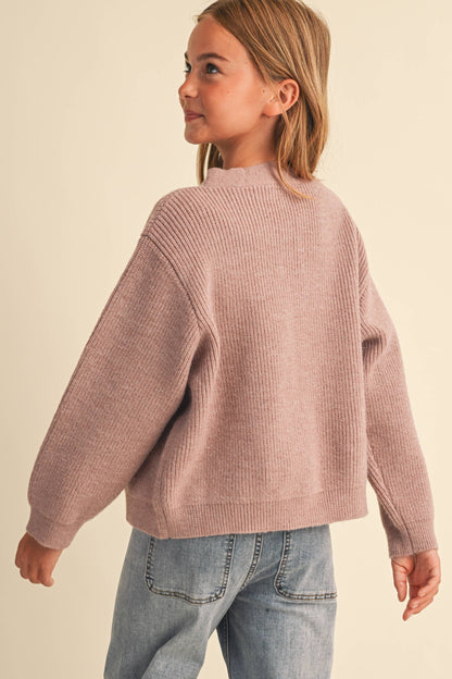 RAGLAN TWEEN GIRLS SWEATER