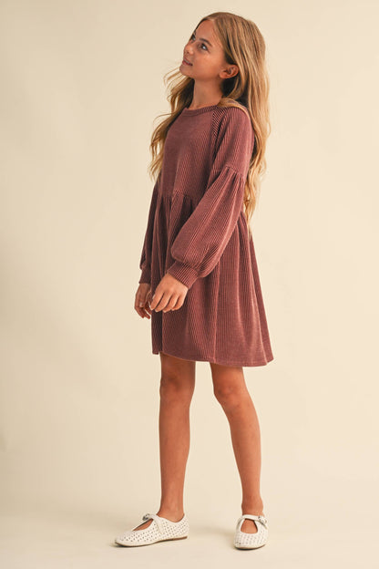 TWEEN GIRLS BABYDOLL KNIT DRESS