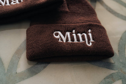 Matching Knit Hats- Mini- Dark Brown
